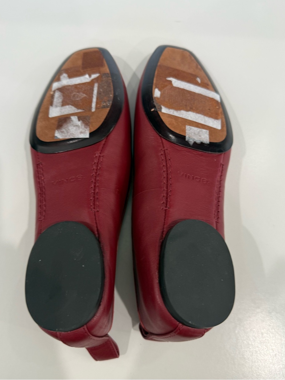 New Vince  Red Leather Ballet Flats size 5 - Picture 5 of 5